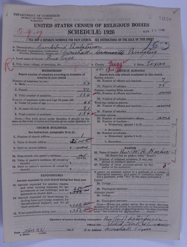 Scan of Cumberland Presbyterian Church: 1028