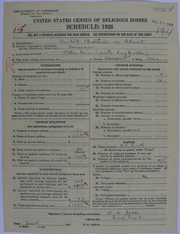 Scan of Church of the United Brethren in Christ: 2031