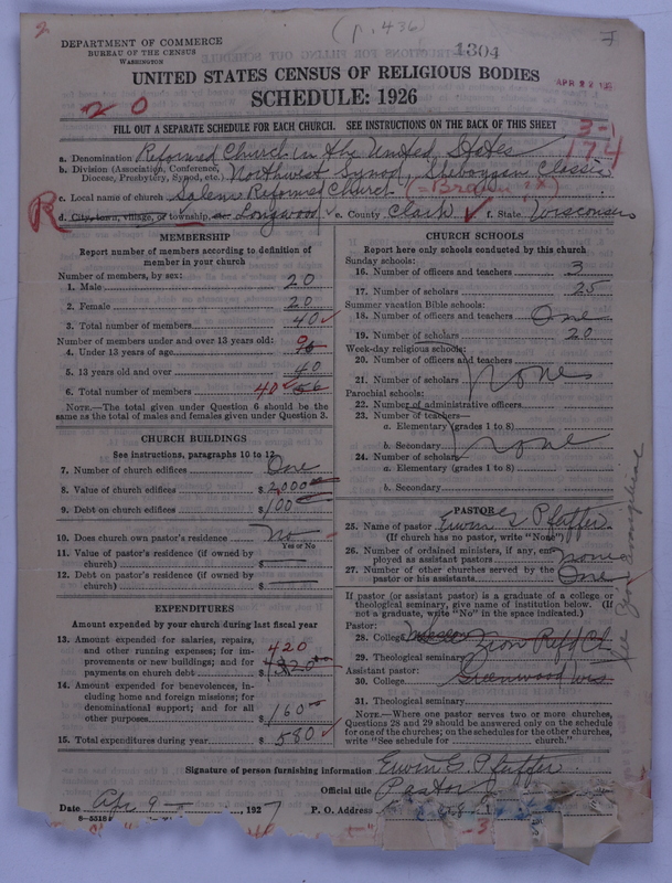 Scan of Reformed Church in the United States: 1304