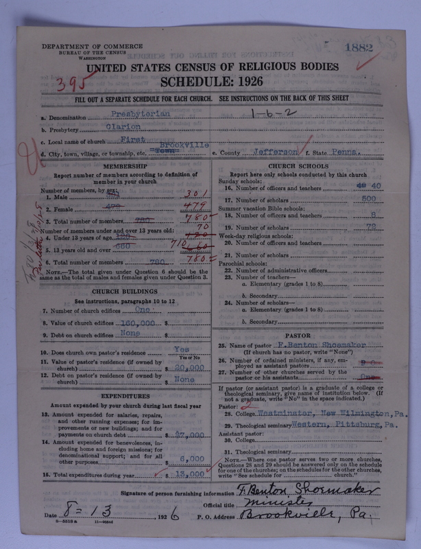 Scan of Presbyterian Church in the United States of America: 1882