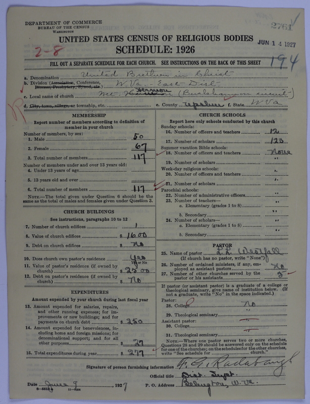Scan of Church of the United Brethren in Christ: 2761