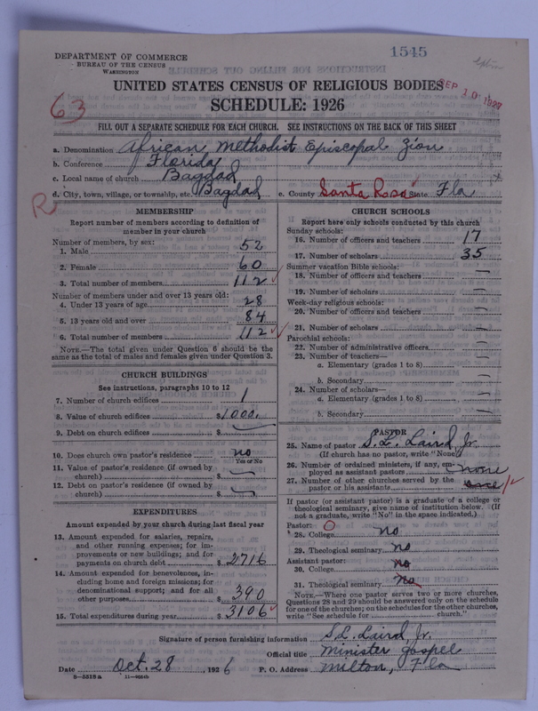 Scan of African Methodist Episcopal Zion Church: 1545