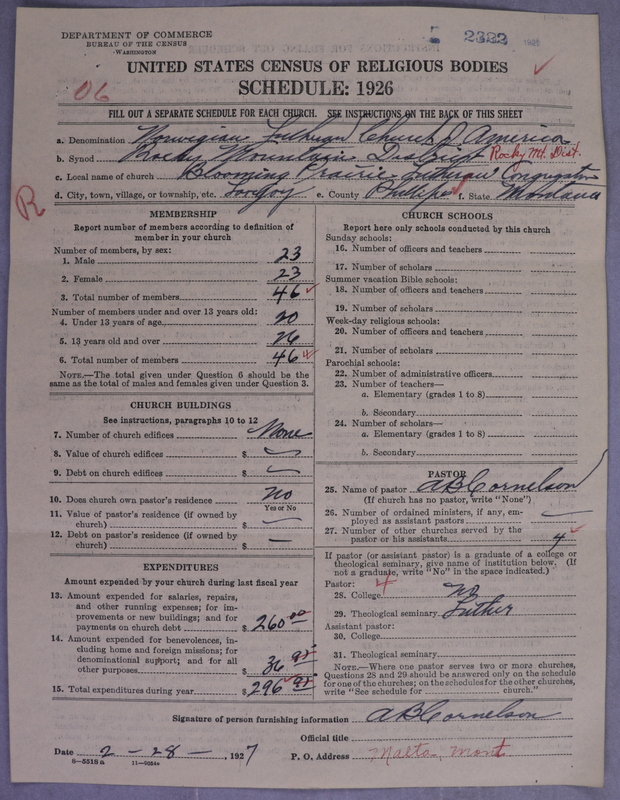 Scan of Norwegian Lutheran Church of America: 2322