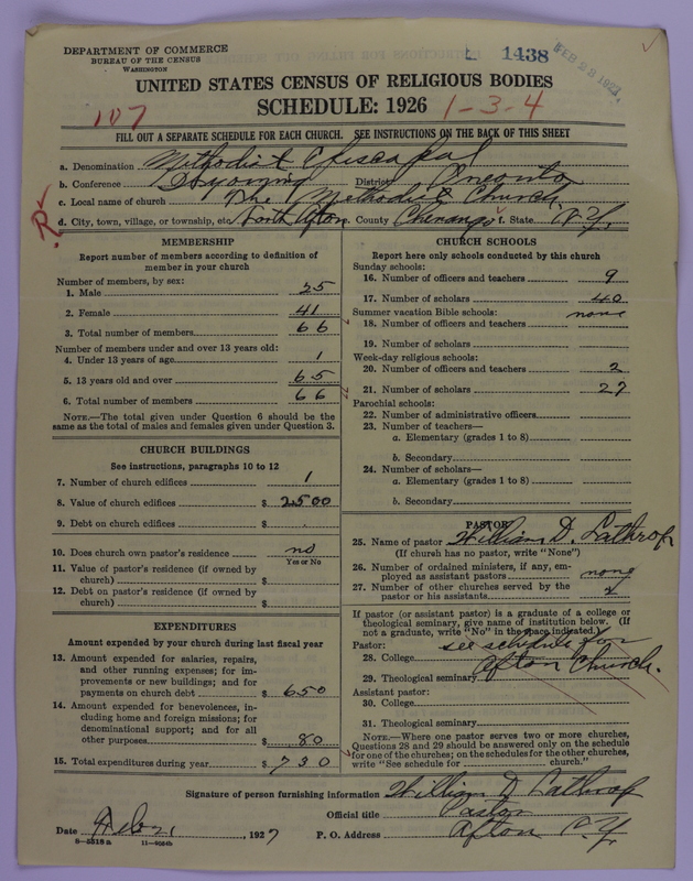Scan of Methodist Episcopal Church: 1438