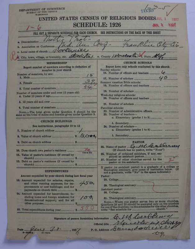 Scan of Methodist Protestant Church: 1030