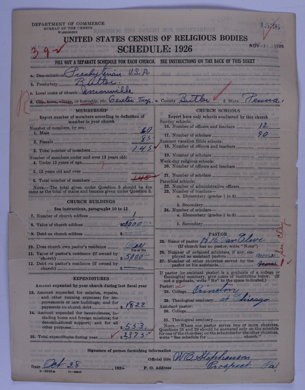 Scan of Presbyterian Church in the United States of America: 1536