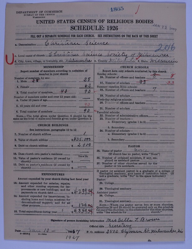 Scan of Church of Christ, Scientist: 1865
