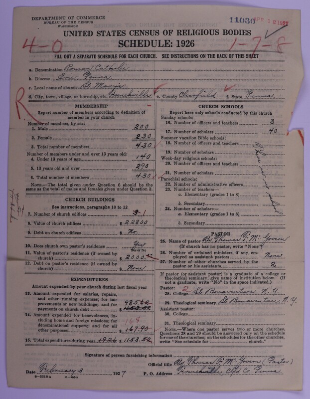 Scan of Roman Catholic Church: 11030