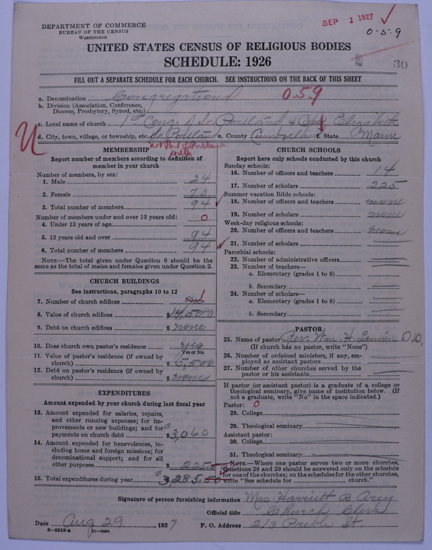 Scan of Congregational Churches: 30