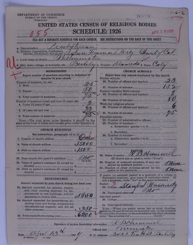 Scan of Presbyterian Church in the United States of America: 8574