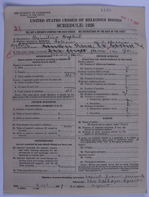 Scan of Primitive Baptists: 1125