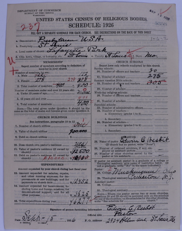 Scan of Presbyterian Church in the United States of America: 5358