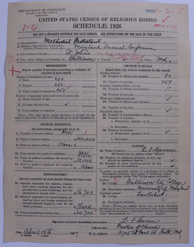 Scan of Methodist Protestant Church: 900