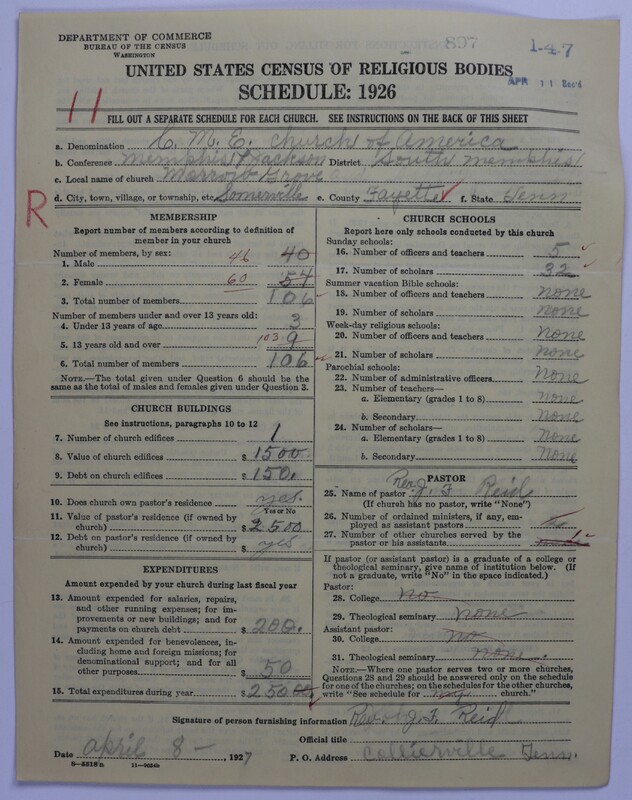 Scan of Colored Methodist Episcopal Church: 897