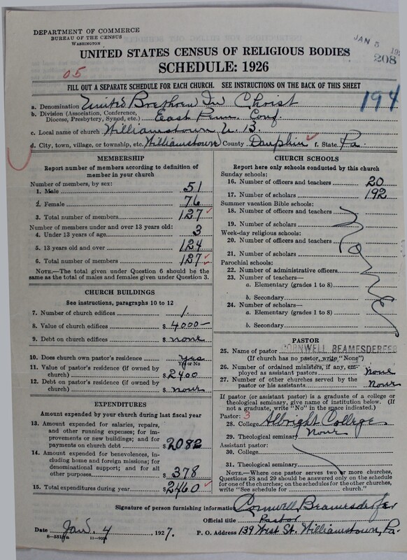 Scan of Church of the United Brethren in Christ: 208
