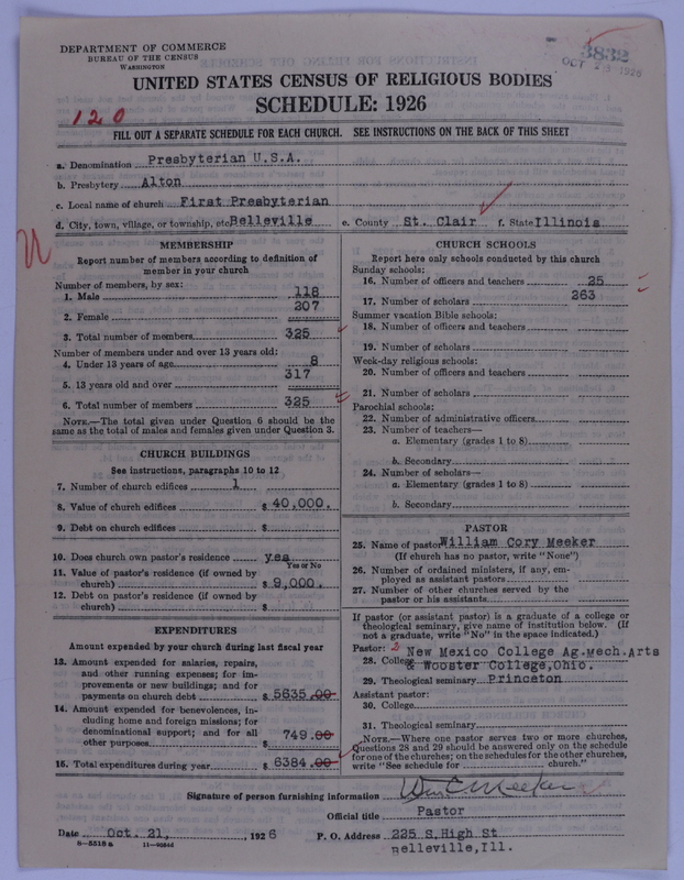 Scan of Presbyterian Church in the United States of America: 3832