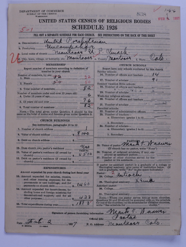 Scan of United Presbyterian Church of North America: 838