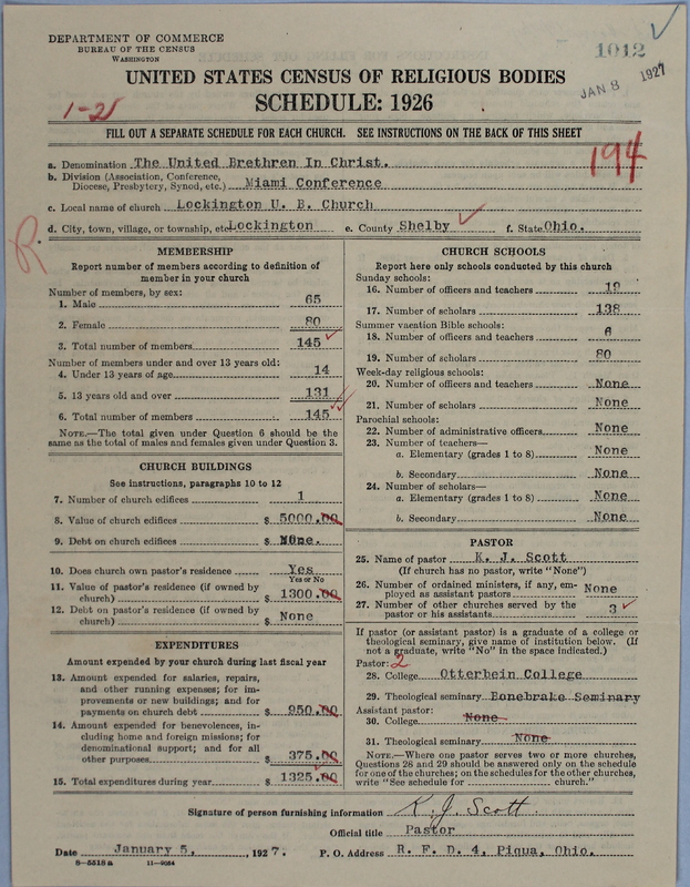 Scan of Church of the United Brethren in Christ: 1012