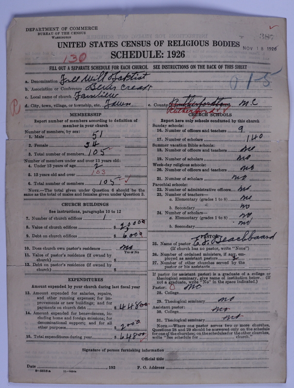 Scan of Free Will Baptists: 387