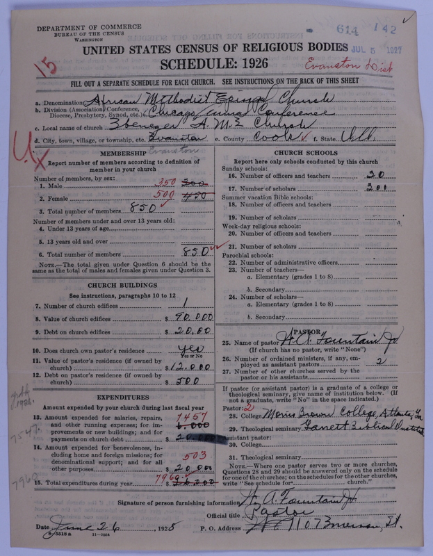 Scan of African Methodist Episcopal Church: 614