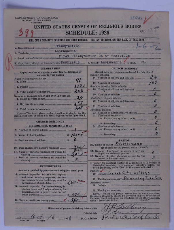 Scan of Presbyterian Church in the United States of America: 1936
