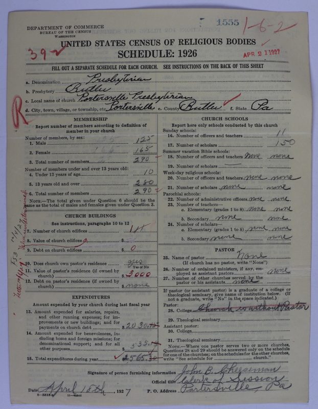 Scan of Presbyterian Church in the United States of America: 1555