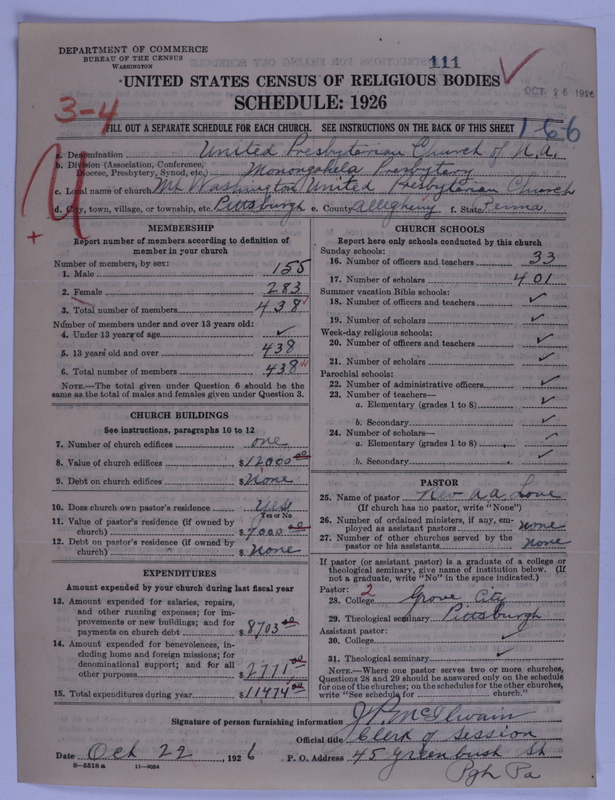 Scan of United Presbyterian Church of North America: 111