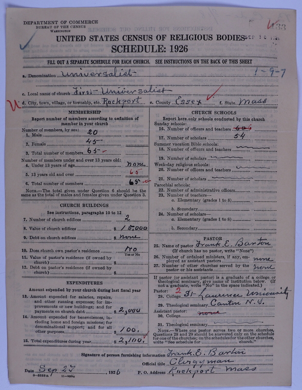Scan of Universalist Church: 133