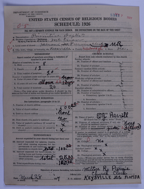 Scan of Primitive Baptists: 1341