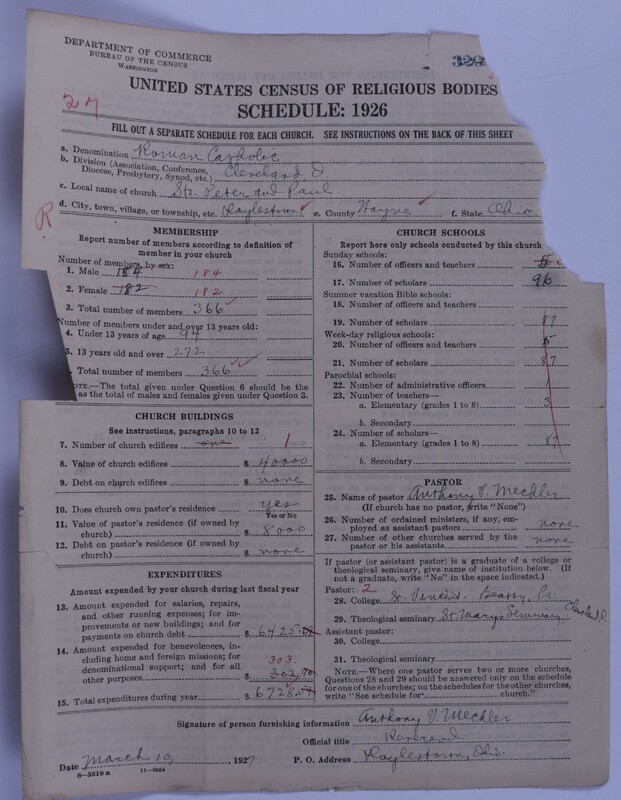 Scan of Roman Catholic Church: