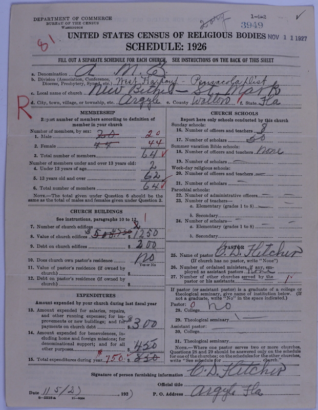 Scan of African Methodist Episcopal Church: 3949