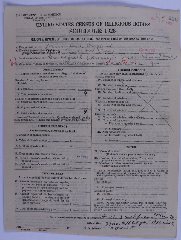 Scan of Colored Primitive Baptists: 236