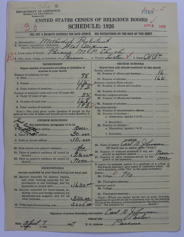 Scan of Methodist Protestant Church: 1349