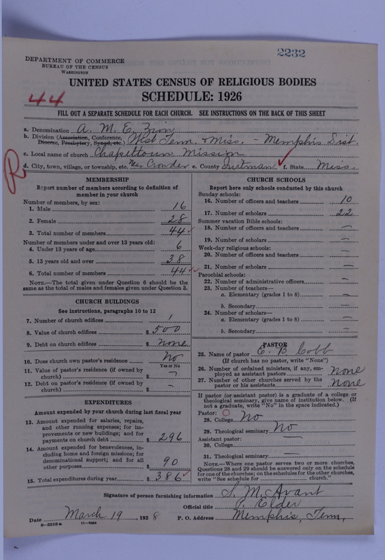 Scan of African Methodist Episcopal Zion Church: 2232