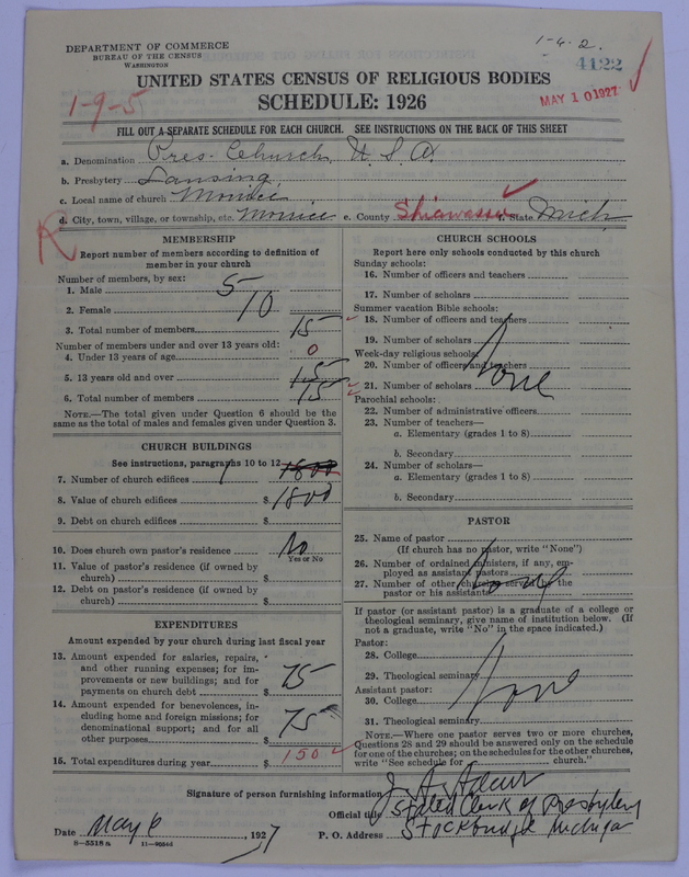 Scan of Presbyterian Church in the United States of America: 4122