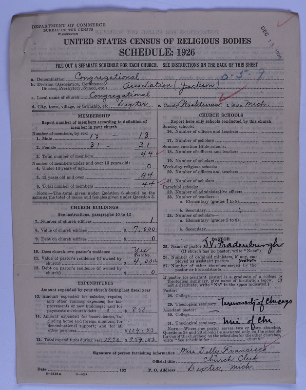 Scan of Federated Churches: