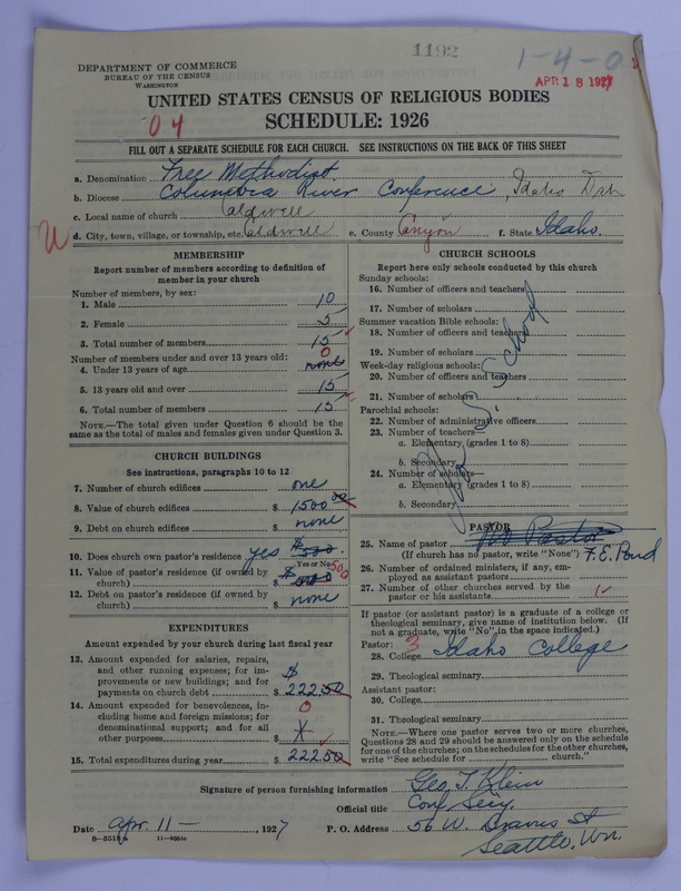 Scan of Free Methodist Church of North America: 1192