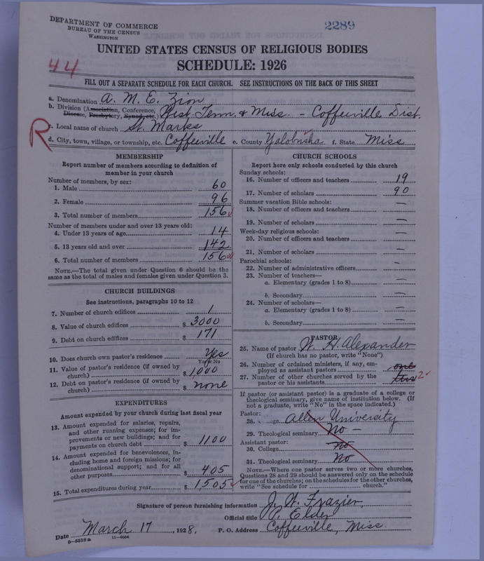 Scan of African Methodist Episcopal Zion Church: 2289