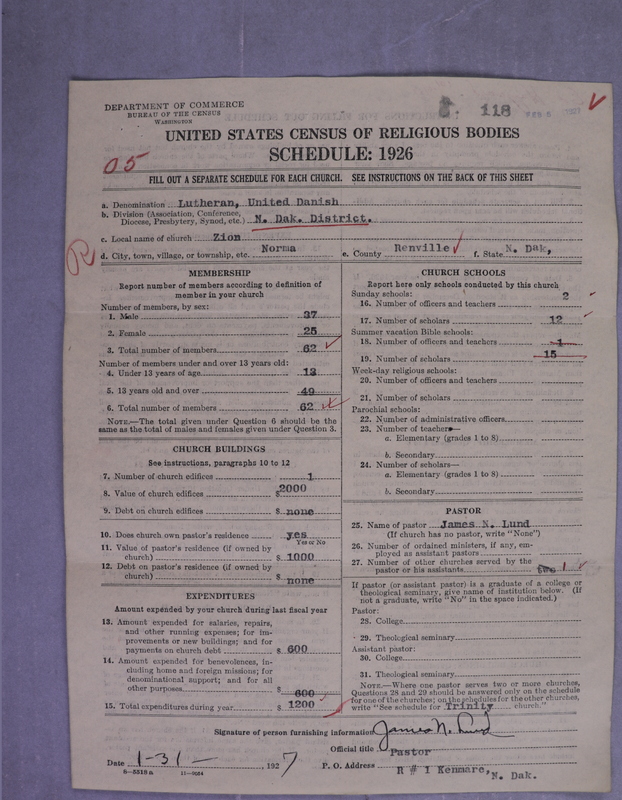 Scan of United Danish Evangelical Lutheran Church in America: 118