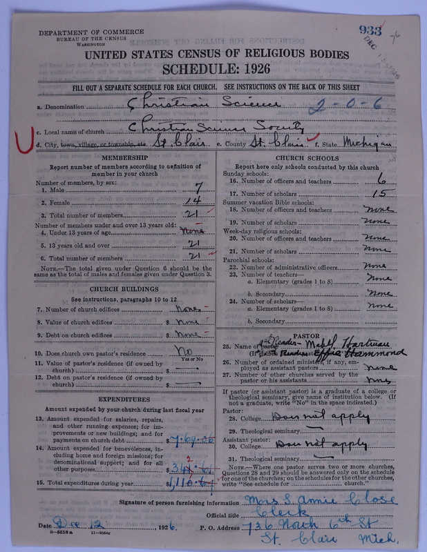 Scan of Church of Christ, Scientist: 933