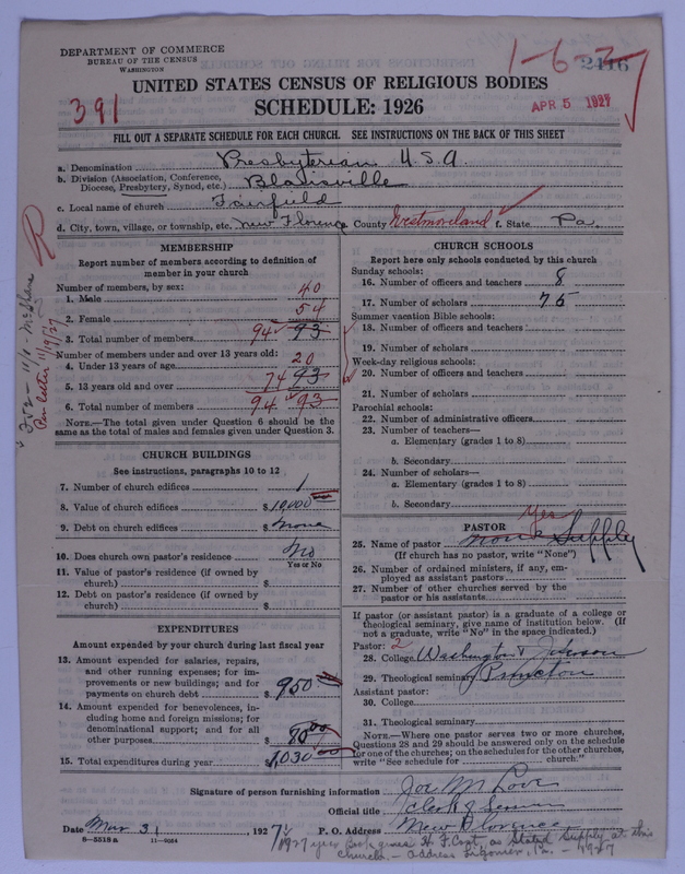 Scan of Presbyterian Church in the United States of America: 2416