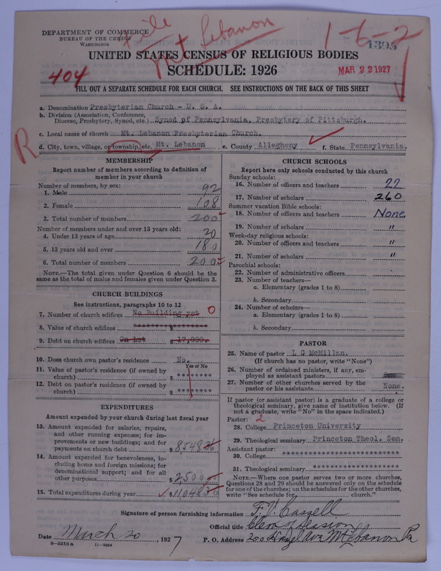 Scan of Presbyterian Church in the United States of America: 1395