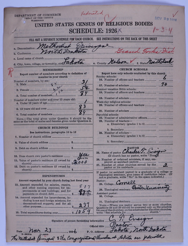 Scan of Federated Churches: