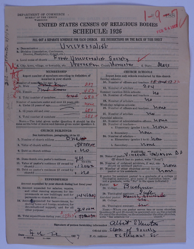 Scan of Universalist Church: 188