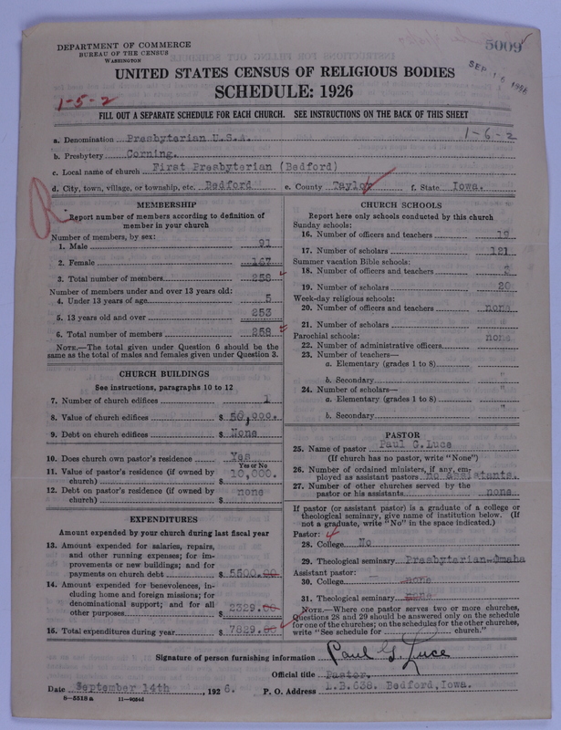 Scan of Presbyterian Church in the United States of America: 5009