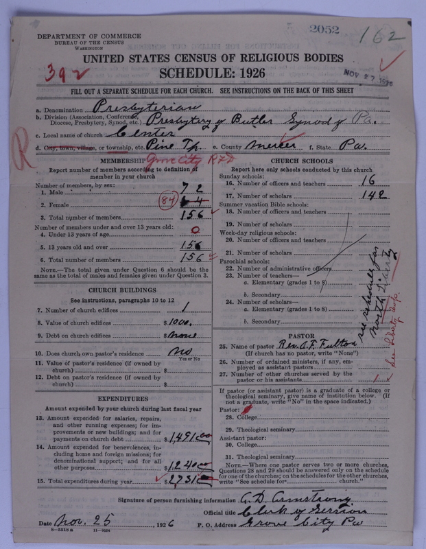 Scan of Presbyterian Church in the United States of America: 2052