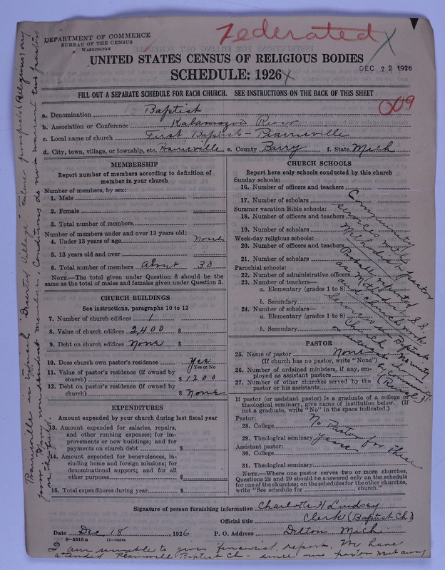 Scan of Federated Churches: