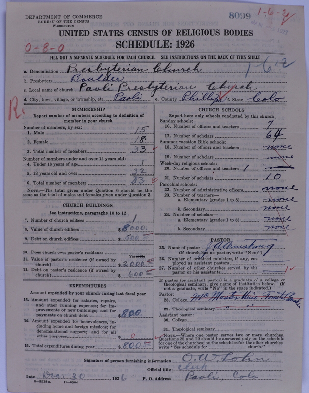 Scan of Presbyterian Church in the United States of America: 8099