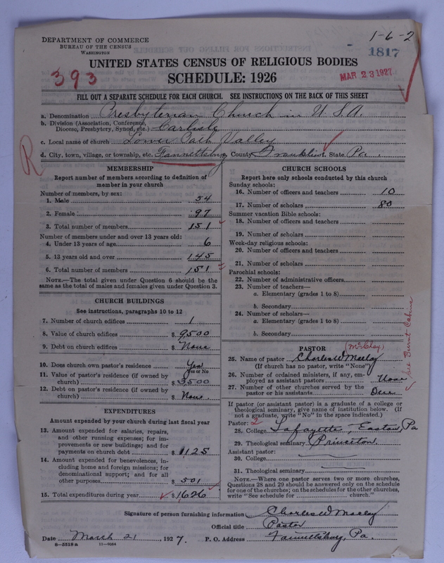 Scan of Presbyterian Church in the United States of America: 1817