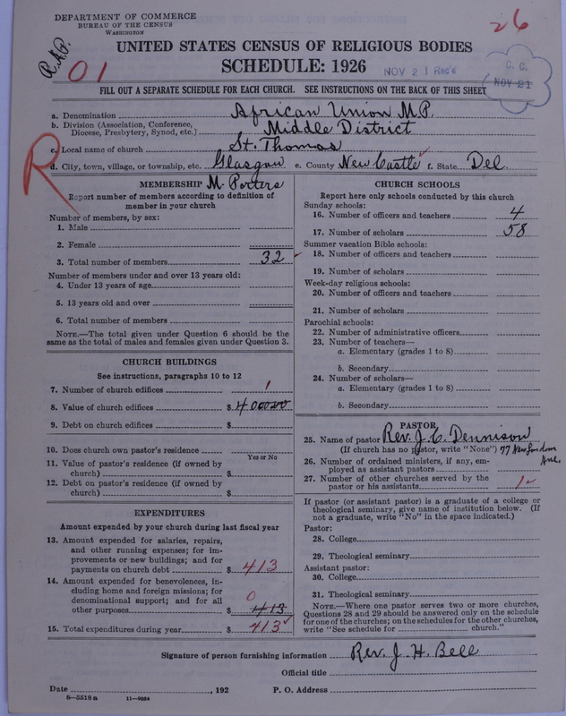 Scan of African Union Methodist Protestant Church: 26
